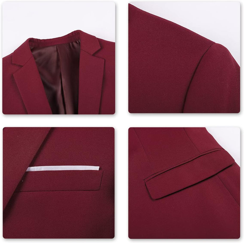 YOUTHUP Herr blazer Slim Fit 2 knappar formell vardaglig kostym jacka bröllop smoking jackor