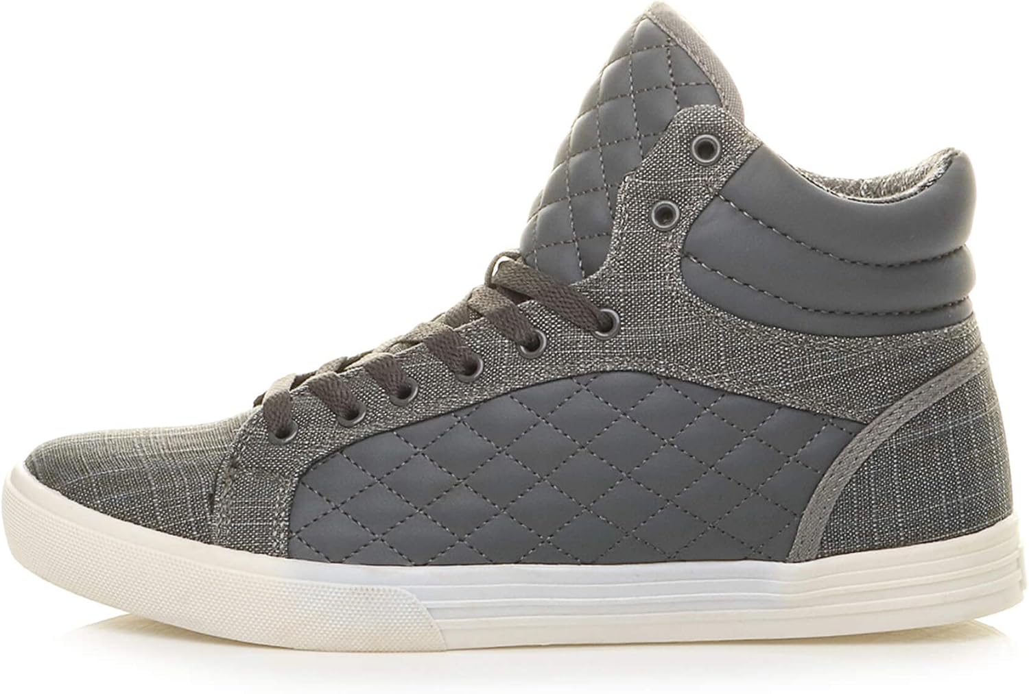 Ajvani Platt snörning för män quiltad vardaglig hög topp ankelstövlar sneakers storlek.