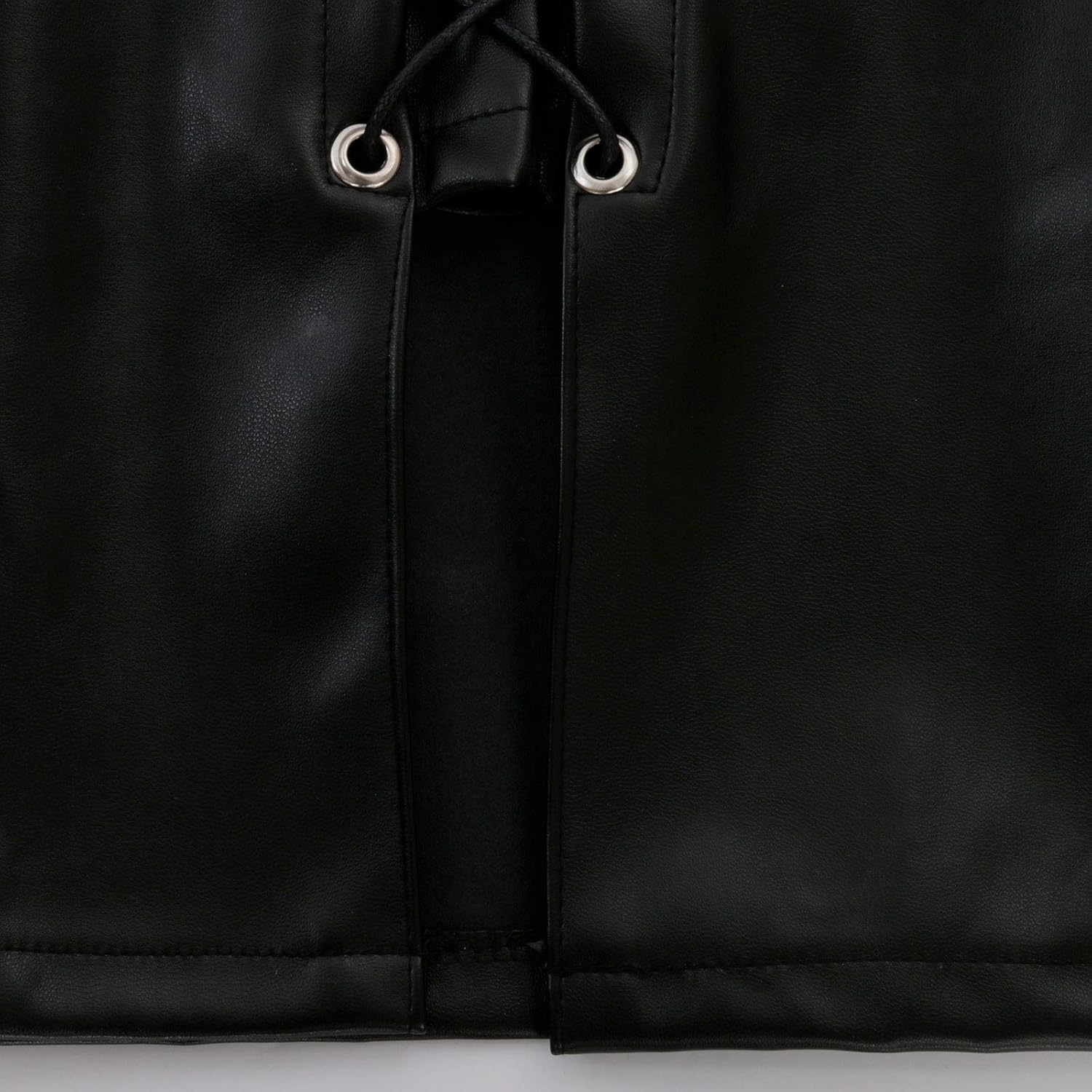 High Waisted Skirts for Women Fashion Sexy Solid Bandage Short Faux Leather Mini Skirts Ladies Cute Tennis Silk Dress