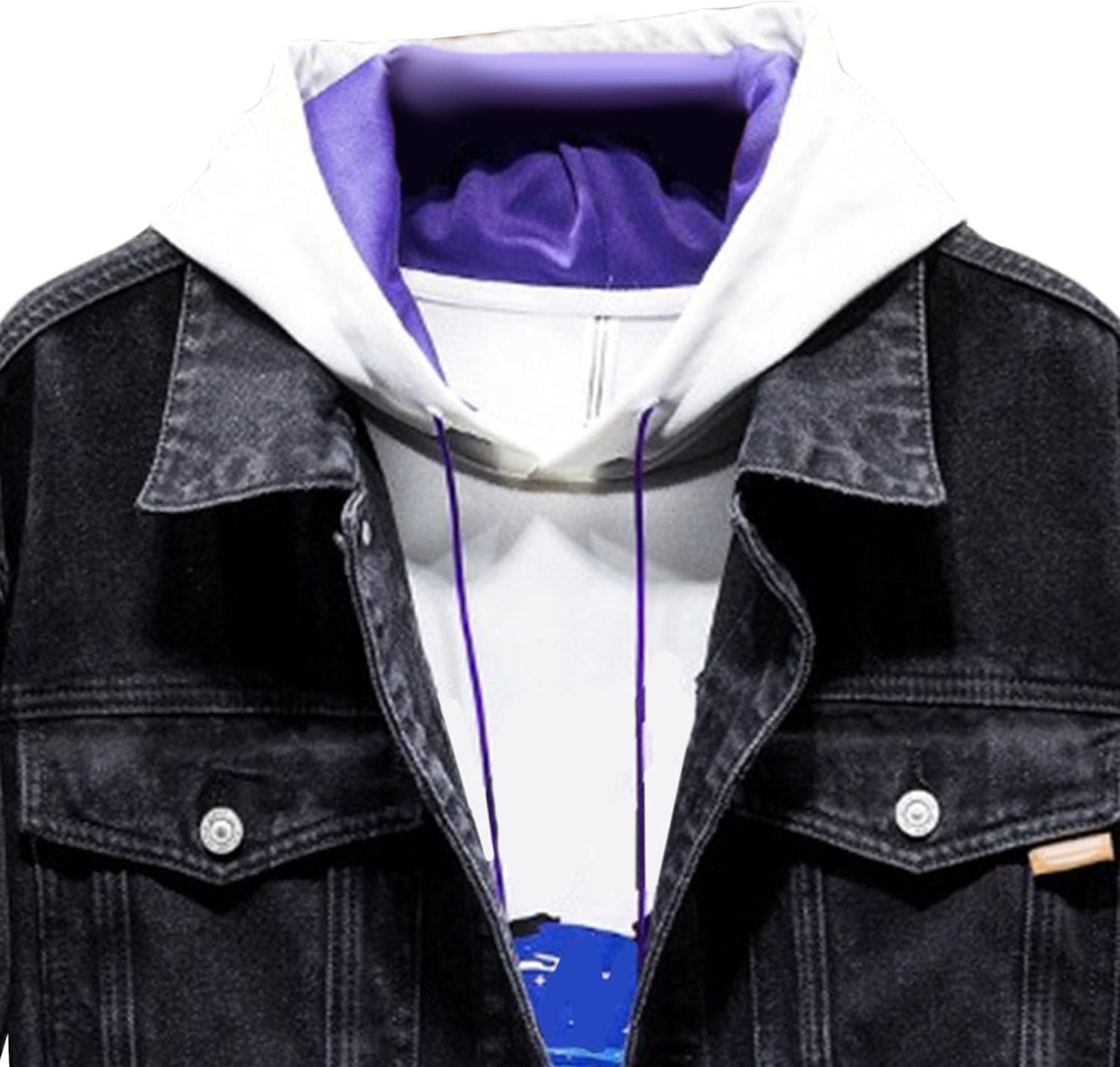 JEShifangjiusu Män Street Fashion Casual Denim Ytterkläder Baggy Rapper Denim Jackor Hip Hop Avslappnad Passform Streetwear