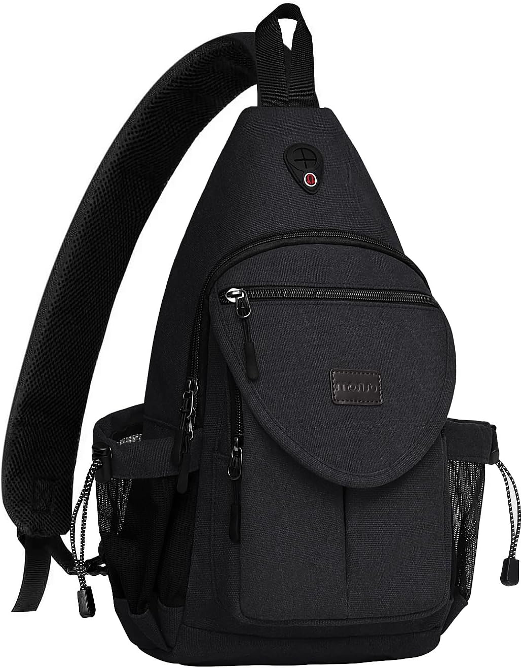 MOSISO Ryggsäck för slinga, kanvas crossbody vandring vardagsväska väska med stöldficka