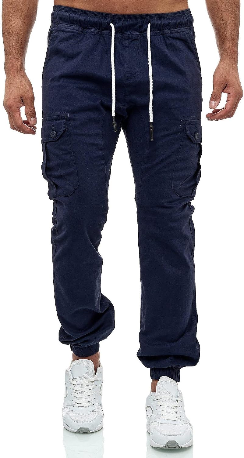 Tazzio cargobyxor herr, cargobyxor, joggingbyxor, chinos, normal passform, jeans 16610