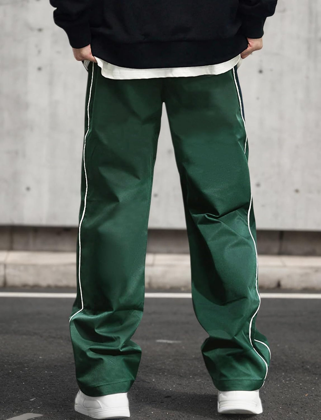 AIEOE herr, säckig joggingbyxor, Y2K, träningsbyxor, breda sportbyxor med dragsko, streetwear, fritidsbyxor med rörband, tonåring, mode