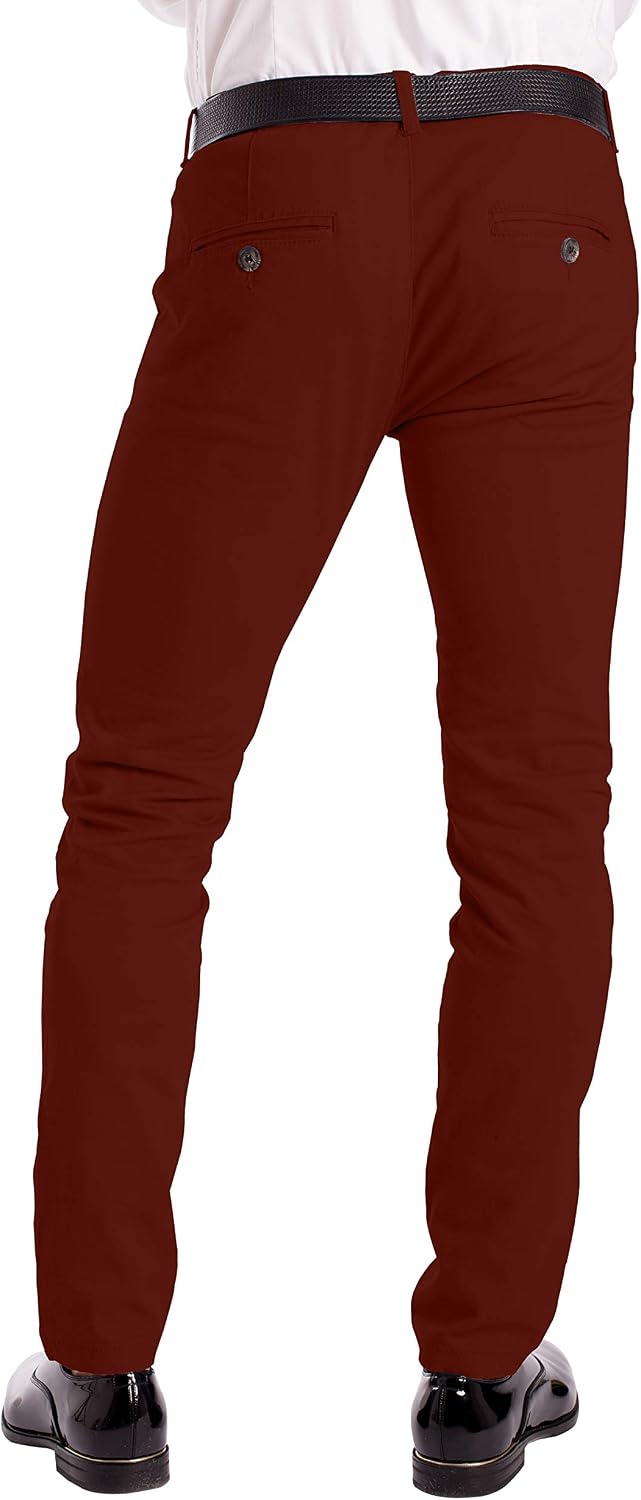 Herr stretch chinos designer slim fit jeans byxa bomull spandex botten