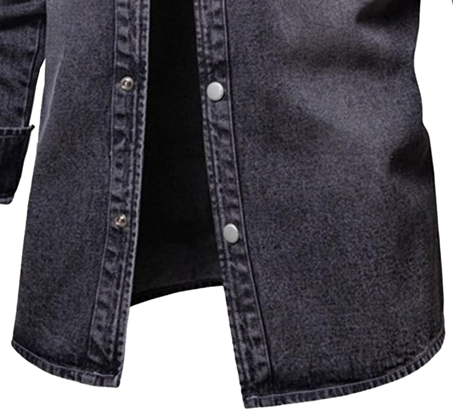 Herr mjuk bekväm strerch arbete jeansskjorta långärmad normal passform denim skjorta knappar skjortor med fickor