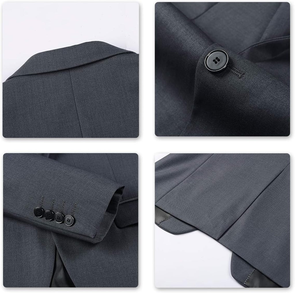 YOUTHUP Herr blazer Slim Fit 2 knappar formell vardaglig kostym jacka bröllop smoking jackor
