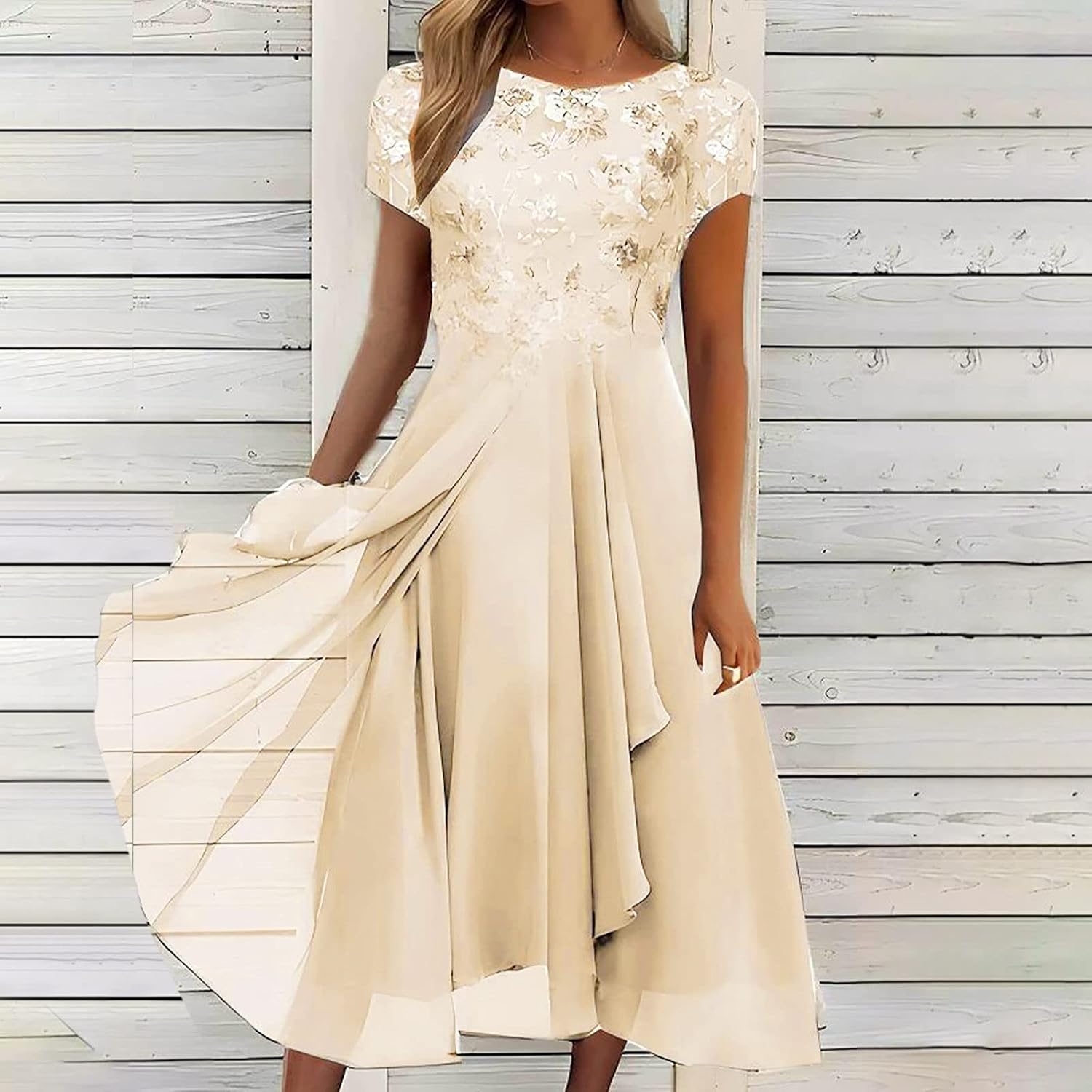 Sommarklänning dam, aftonklänningar, lång klänning, elegant chiffong, spets, swing, cocktailklänning, ledig, festliga klänningar för kvinnor, för bröllopsgäst, brudtärneklänningar, festklänning