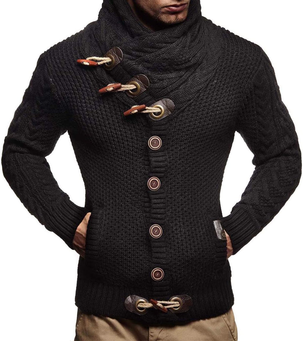Leif Nelson Herrcardigan, jacka med sjalkrage, LN-4195