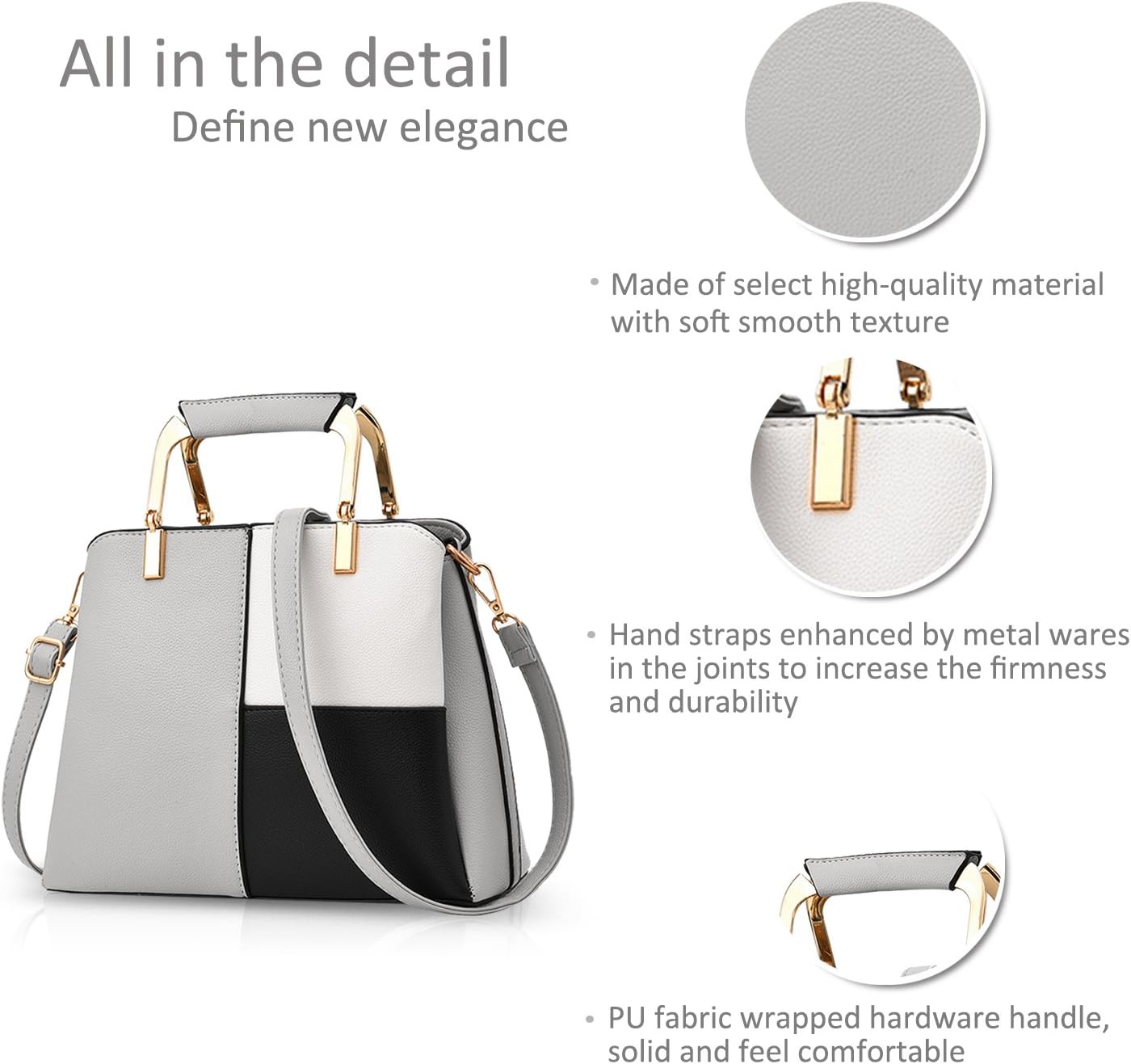 NICOLE&DORIS Dam axelväskor enkel axelväska crossbody messengerväska väska all satchel väska för dam PU läder