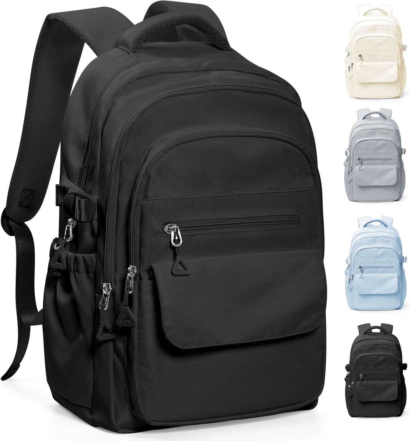 HYC00 Skolryggsäck Flicka Skolväska Lätt Ryggsäck Tjej Tonåring Bokväskor Skola Skolväskor Pojkar Laptop Ryggsäck Dam 14 Tum College Bag Fritidsryggsäck för Kvinnor Casual Dagsryggsäck,Blå