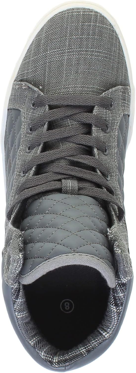 Ajvani Platt snörning för män quiltad vardaglig hög topp ankelstövlar sneakers storlek.