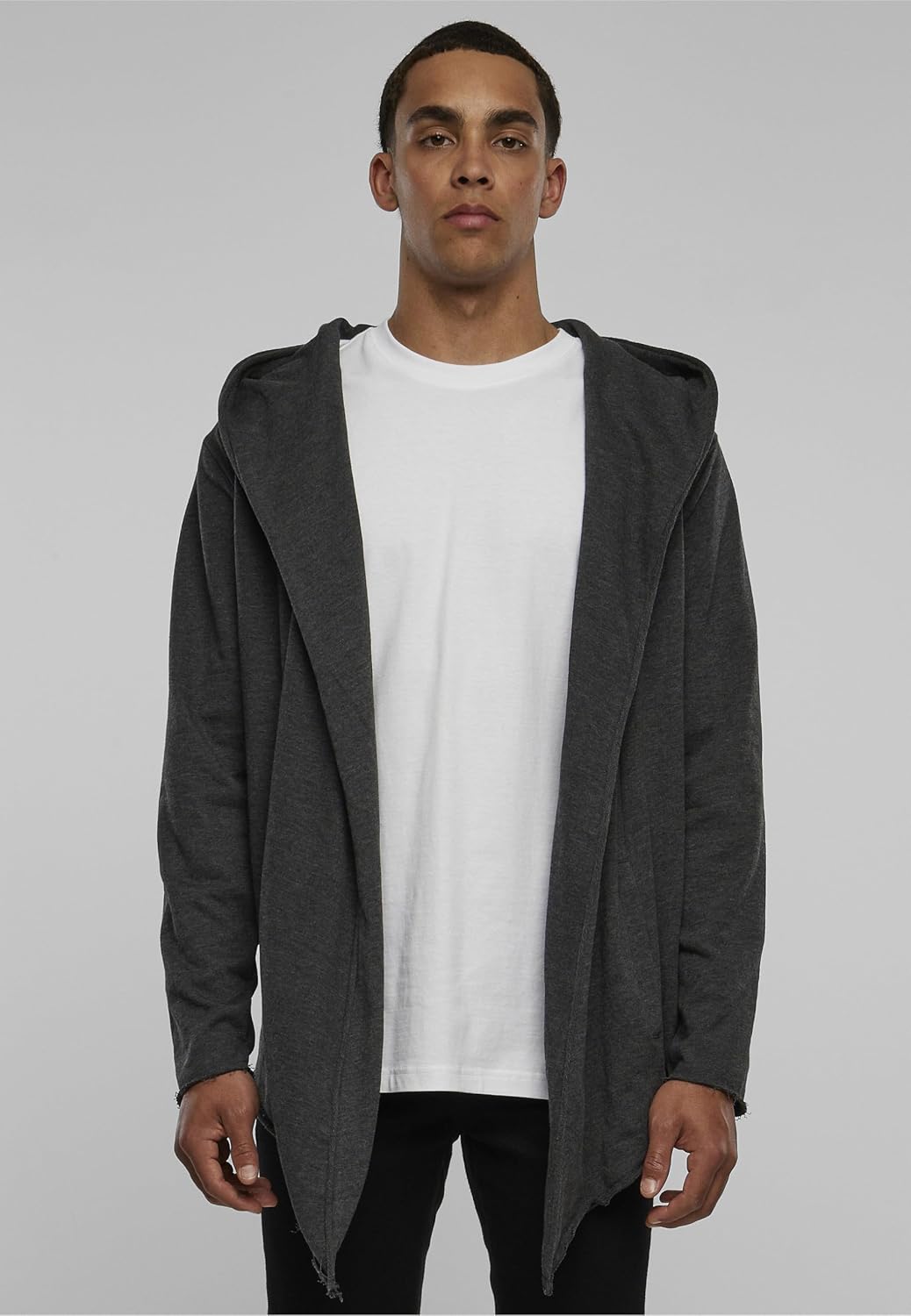 Urban Classics herr Lång huva öppen kant kofta Cardigan-tröja (1-pack)