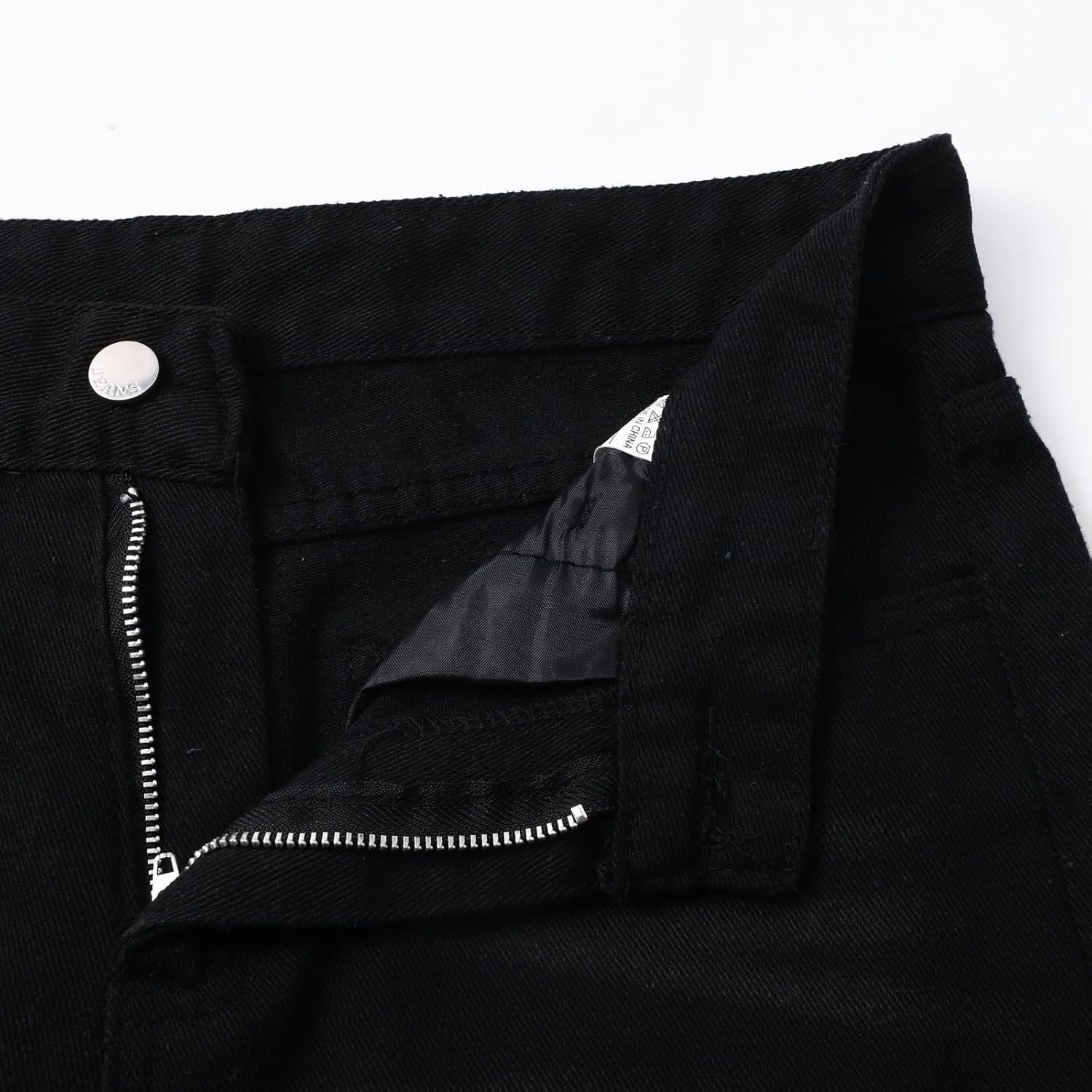 Generiska jeans korta byxor dam slip-jeans dam säckig jeans korta kostymjeans längd 28 tunna kort stretch Y2k lämplig för fritid och hem