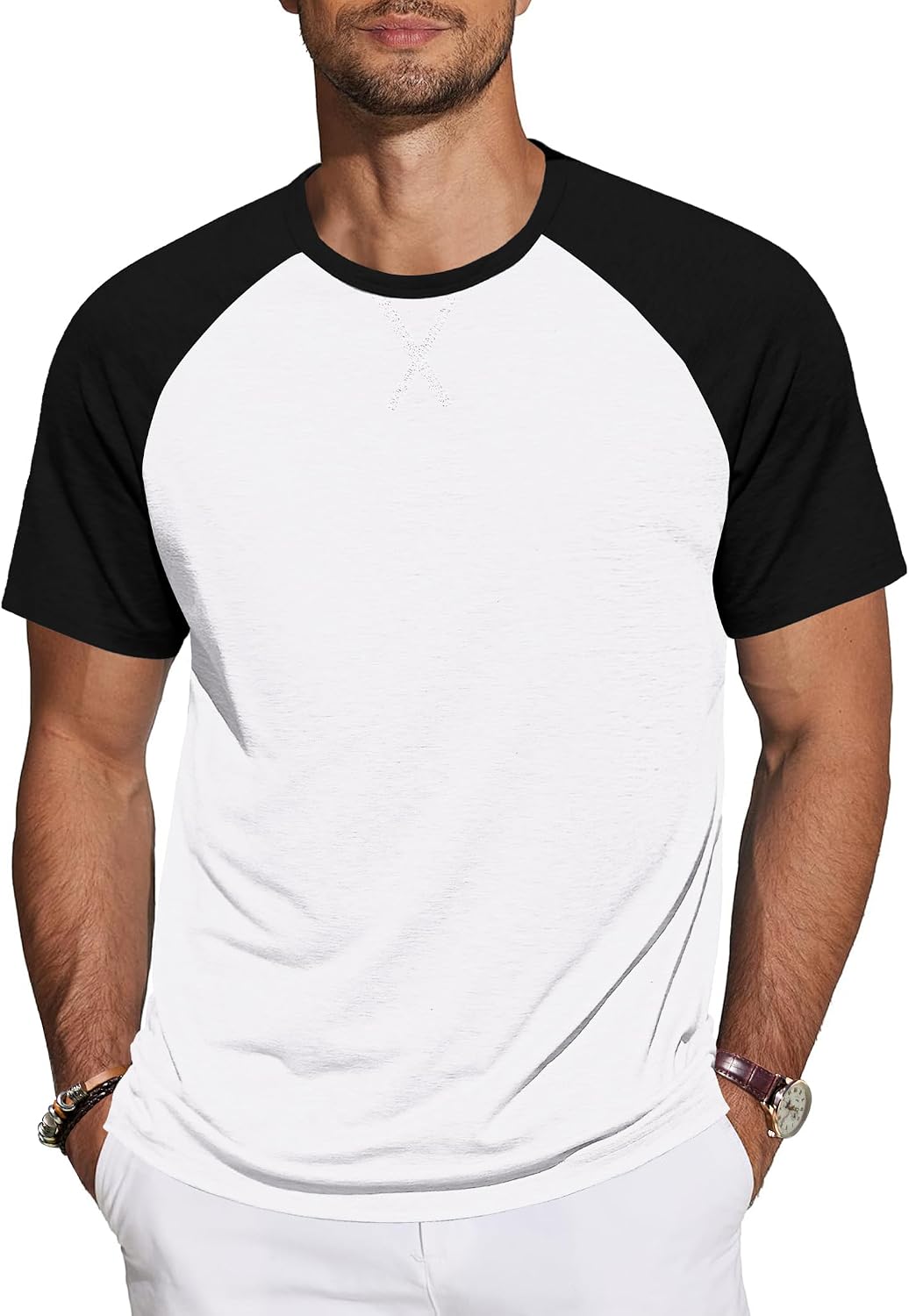 TARAINYA T-shirt herr bomull kortärmad rund hals enfärgad skjortor män sommar M-4XL