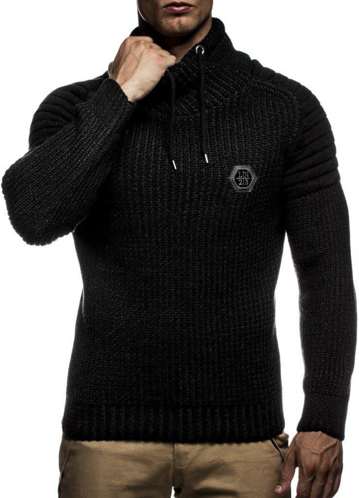 Leif Nelson Pullover stickad tröja för män LN-5235