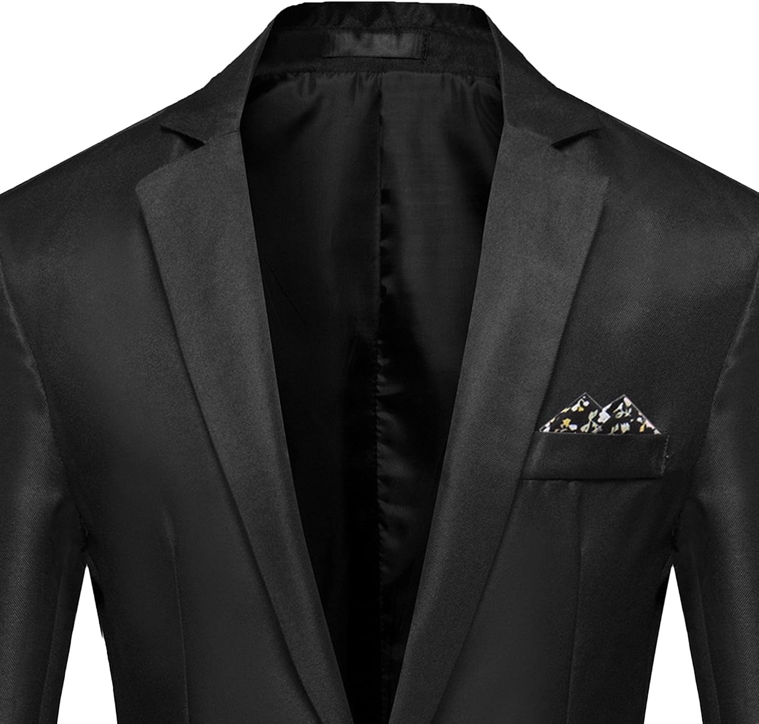 Herr smal passform en knapp blazer jacka notch kavajslag svart trim ficka solid sportdräkt kappa för vardaglig fest bal