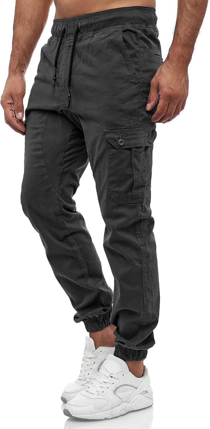 Tazzio cargobyxor herr, cargobyxor, joggingbyxor, chinos, normal passform, jeans 16610