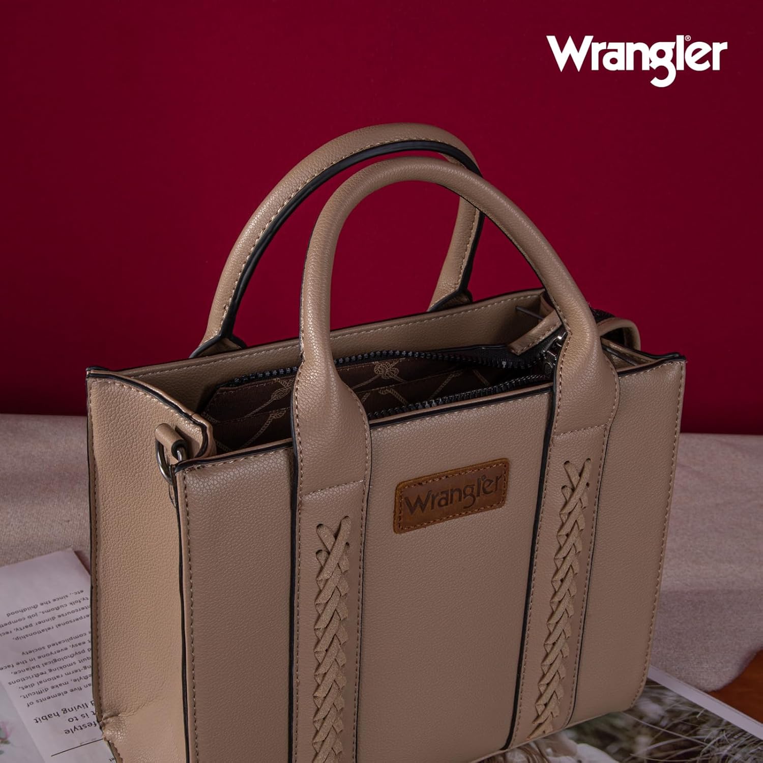 Montana West Wrangler Tote Bag for Women Zipper Shoulder Handbag toteväskor