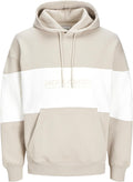 JACK&JONES JJELEGACY Blocking Sweat Hood NOOS, Månstrål/detalj: blockering, S