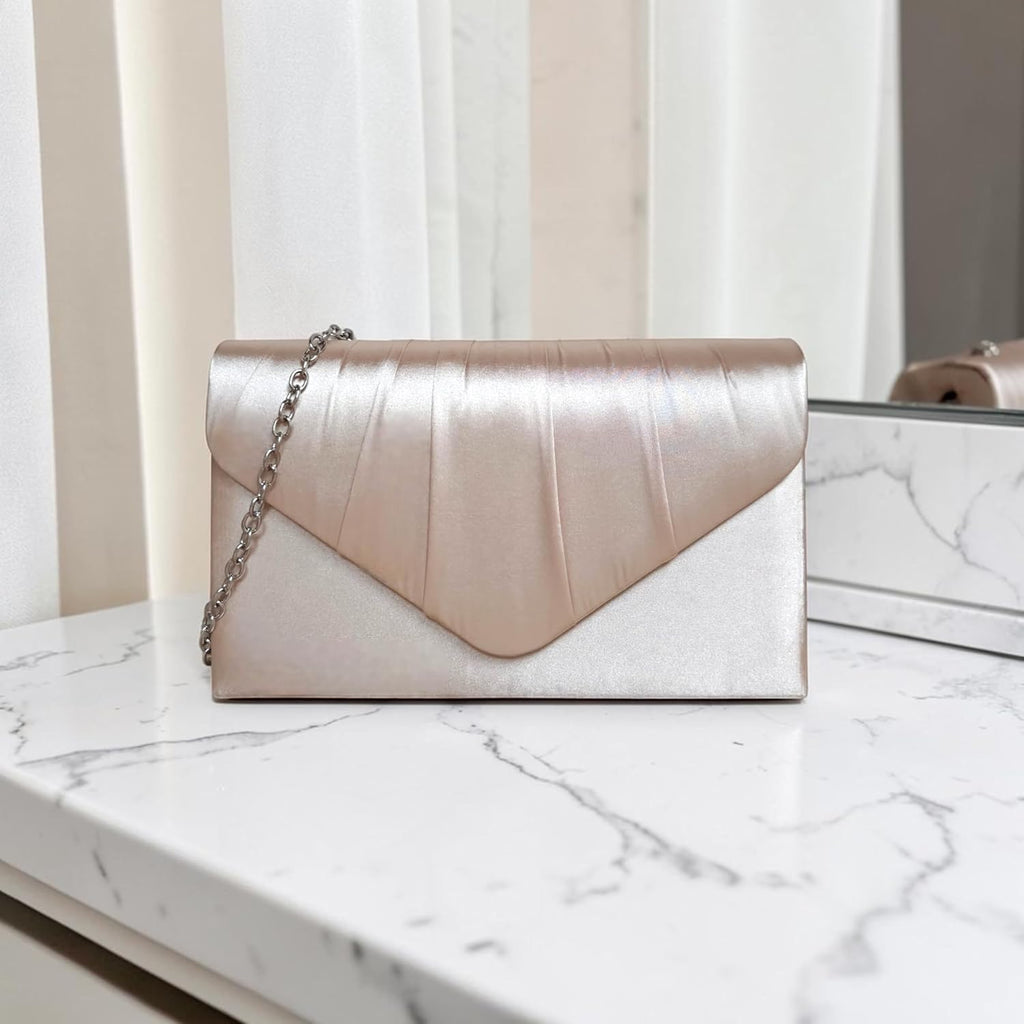 fi9® DAMER SATIN PARTY BORD BRIDAL EVENING CLUTCH HANDVÄSKA Handväska