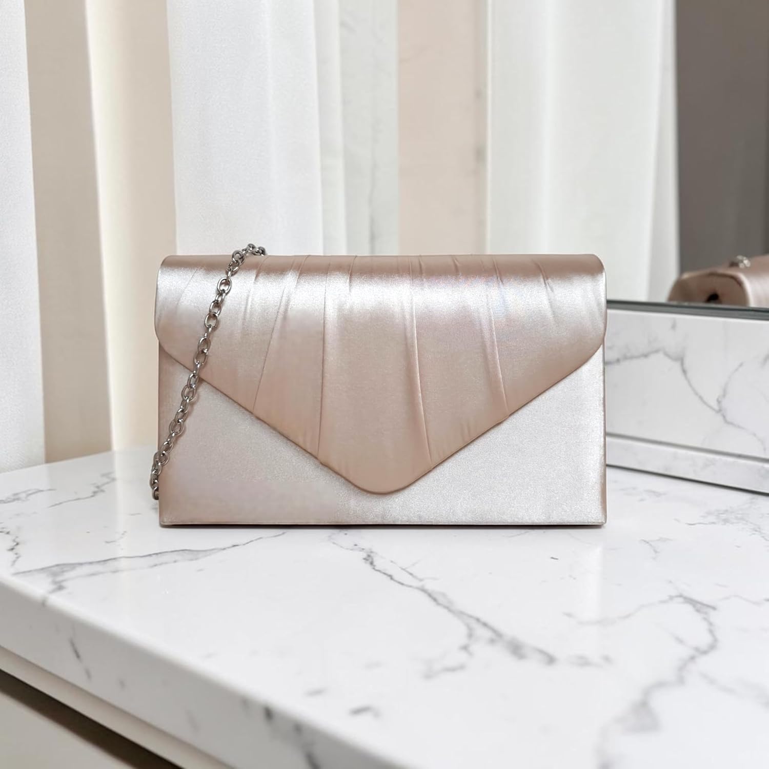 fi9® DAMER SATIN PARTY BORD BRIDAL EVENING CLUTCH HANDVÄSKA Handväska
