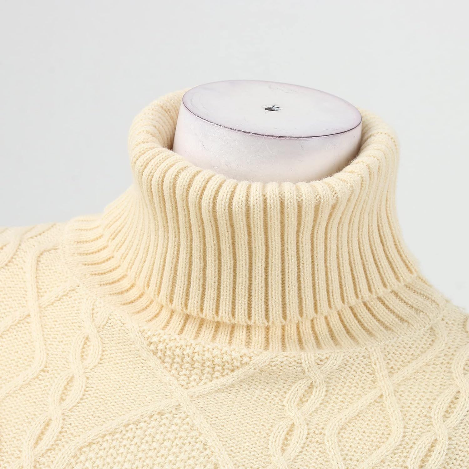 Damklänningar Stickad Slim Cut Långärmad Pullover Turtleneck Enfärgad Split Mellanlång Damkjol