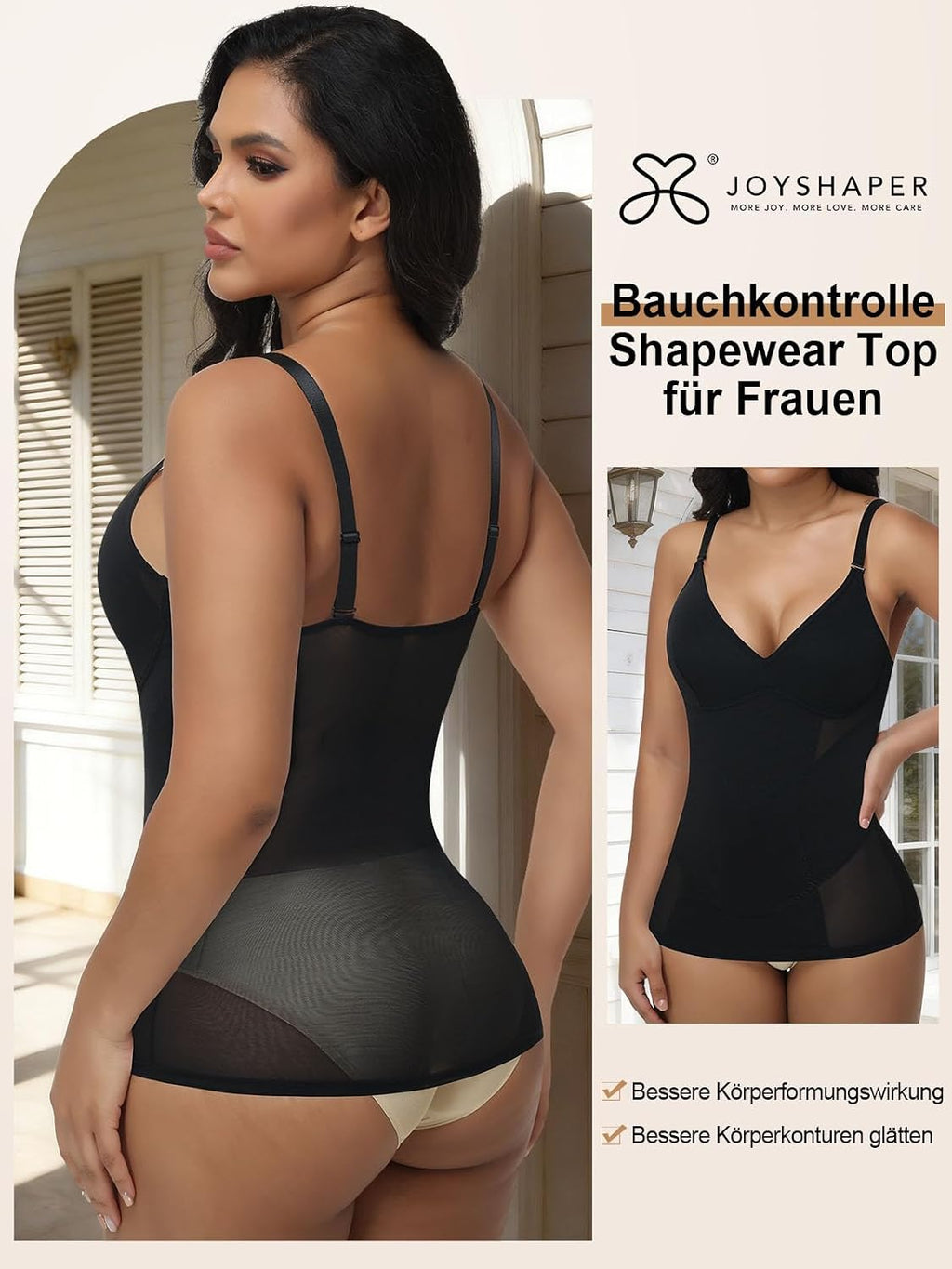 Joyshaper Compression Cami Top för Kvinnor Bodycon Tanktoppar Slimming Tummy Control Shaping Vest