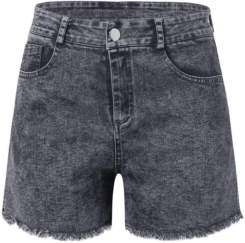 Korta byxor dam jeans – hög midja jeans för kvinnor stretch bekväma sommarjeans stretch denim hot pants regular fit tygbyxor fritidsbyxor casual jeans sweatpants superstretch jeans shorts