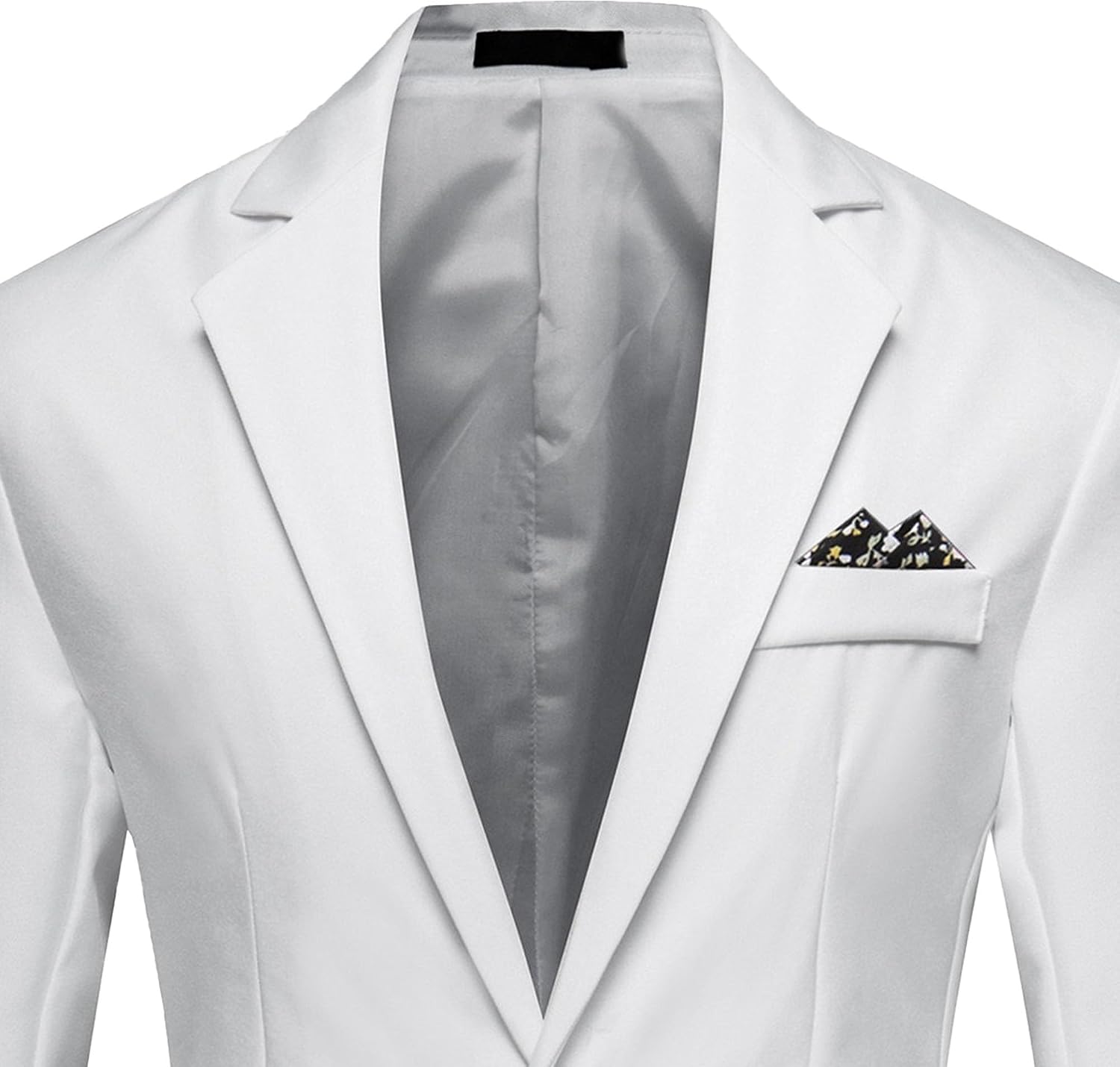 Herr smal passform en knapp blazer jacka notch kavajslag svart trim ficka solid sportdräkt kappa för vardaglig fest bal