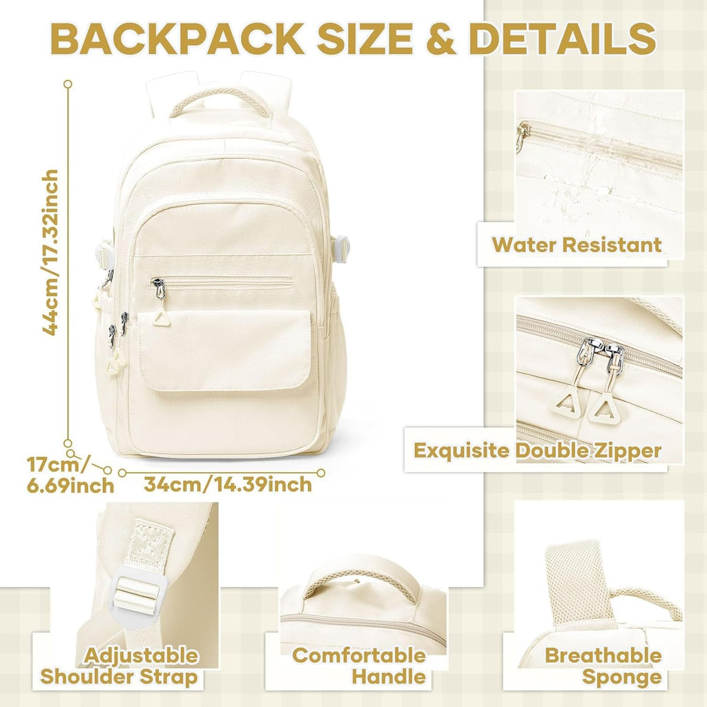 HYC00 Skolryggsäck Flicka Skolväska Lätt Ryggsäck Tjej Tonåring Bokväskor Skola Skolväskor Pojkar Laptop Ryggsäck Dam 14 Tum College Bag Fritidsryggsäck för Kvinnor Casual Dagsryggsäck,Blå