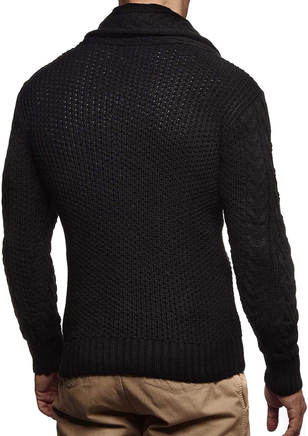 Leif Nelson Herrcardigan, jacka med sjalkrage, LN-4195