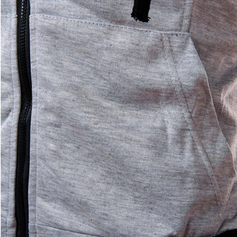 DENGJIAMY Ärmlös huvtröja för män vardaglig sommar atletisk hel dragkedja med huva linne män gym kroppsbyggande ärmlösa t-shirts