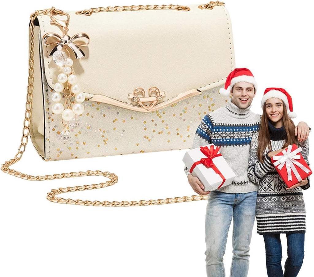 Glitter Axelväska - 20 * 8 * 14cm Wristlet Bag, Shiny Evening Handväska, Glittrande Party Carrier | Stylingsystem Bröllopsdräkter, Elegant Arrangemang Av Tillbehör Evenemang, För Utställning Av Fe