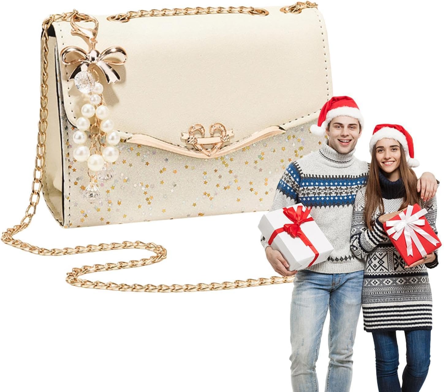 Glitter Axelväska - 20 * 8 * 14cm Wristlet Bag, Shiny Evening Handväska, Glittrande Party Carrier | Stylingsystem Bröllopsdräkter, Elegant Arrangemang Av Tillbehör Evenemang, För Utställning Av Fe