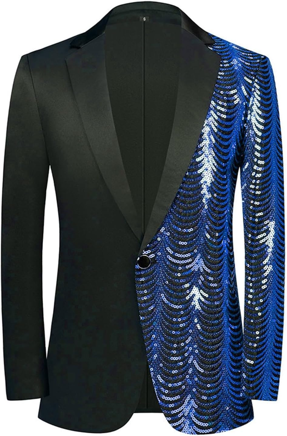 Herr enkelknäppt blazer paljett, herr paljettdräkt V-hals, mode plusstorlek kostymjackor unika och distinkta kostymer vardaglig designade kostymjackor eleganta och premiumkostymer för män