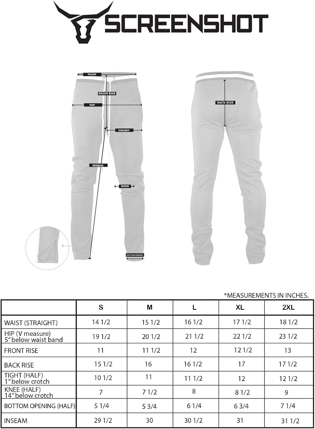 SCREENSHOT Herr Hip Hop Premium Slim Fit Track Byxor