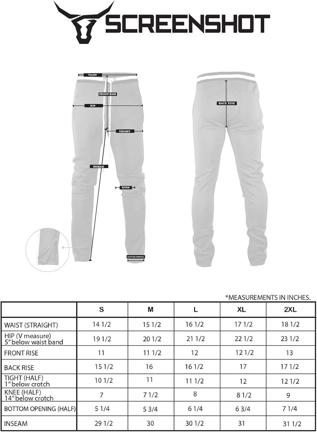 SCREENSHOT Herr Hip Hop Premium Slim Fit Track Byxor