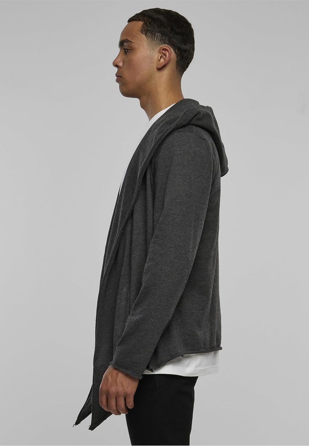 Urban Classics herr Lång huva öppen kant kofta Cardigan-tröja (1-pack)