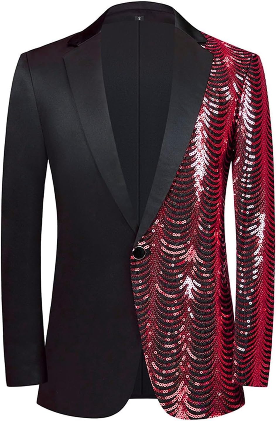 Herr enkelknäppt blazer paljett, herr paljettdräkt V-hals, mode plusstorlek kostymjackor unika och distinkta kostymer vardaglig designade kostymjackor eleganta och premiumkostymer för män