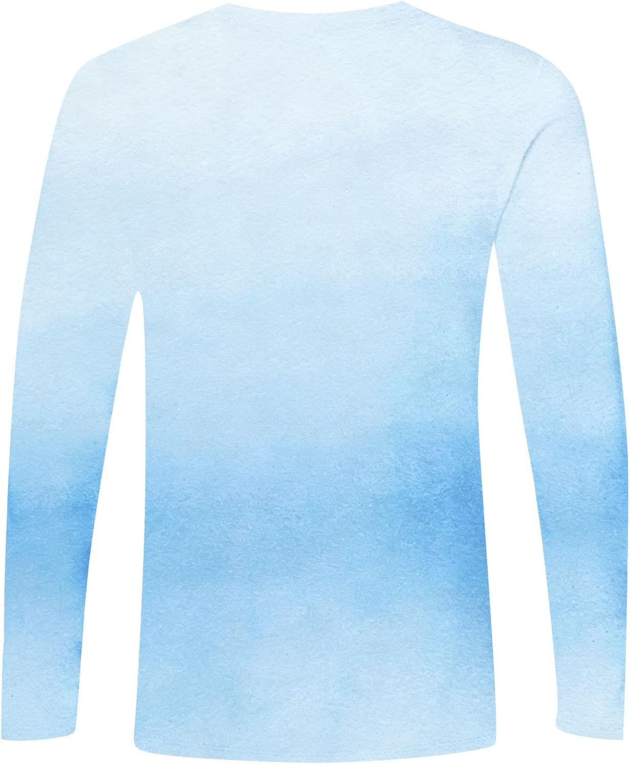 Herr långärmad t-shirt tonad färg rund hals lätt vardaglig pullover topp