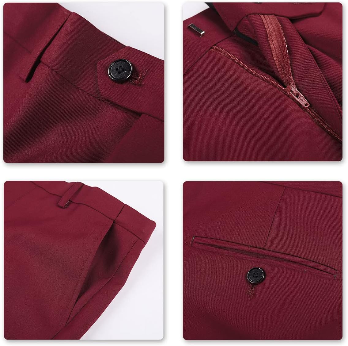 YOUTHUP 3-delad kostym smal passform för män elegant business bröllop kostym blazer västar byxor