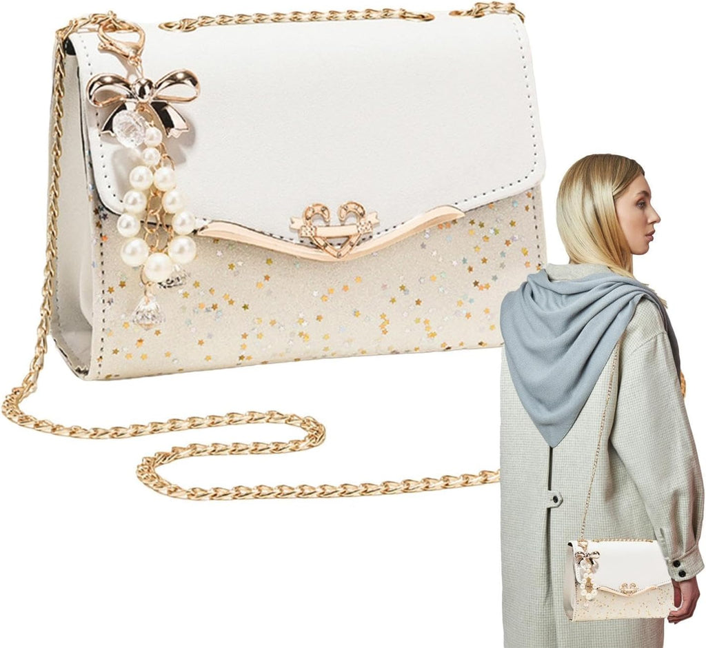 Glitter Axelväska - 20 * 8 * 14cm Wristlet Bag, Shiny Evening Handväska, Glittrande Party Carrier | Stylingsystem Bröllopsdräkter, Elegant Arrangemang Av Tillbehör Evenemang, För Utställning Av Fe