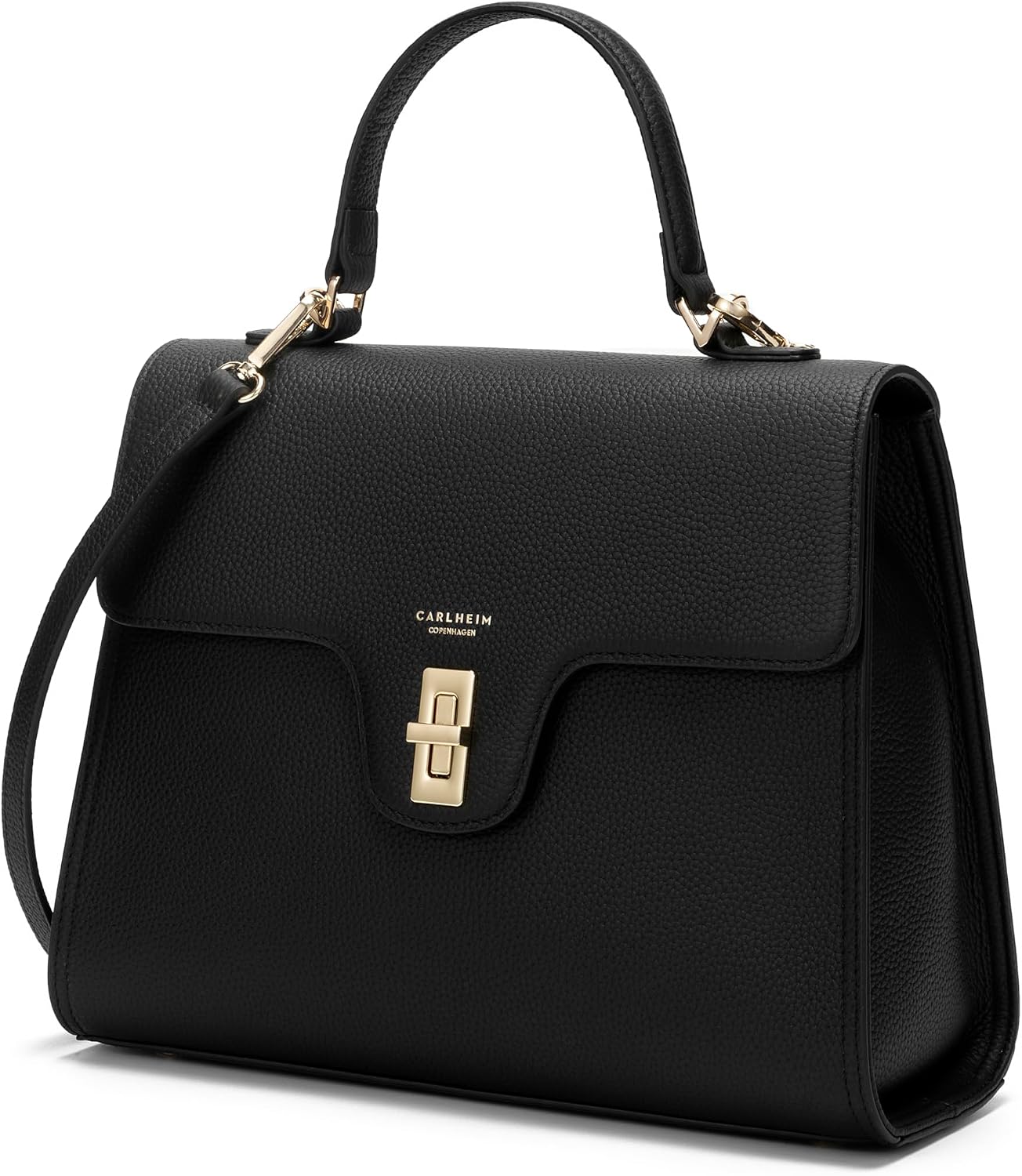Carlheim, Skagen Genuine Leather collection, Estelle Genuine Leather Handbag (Black)