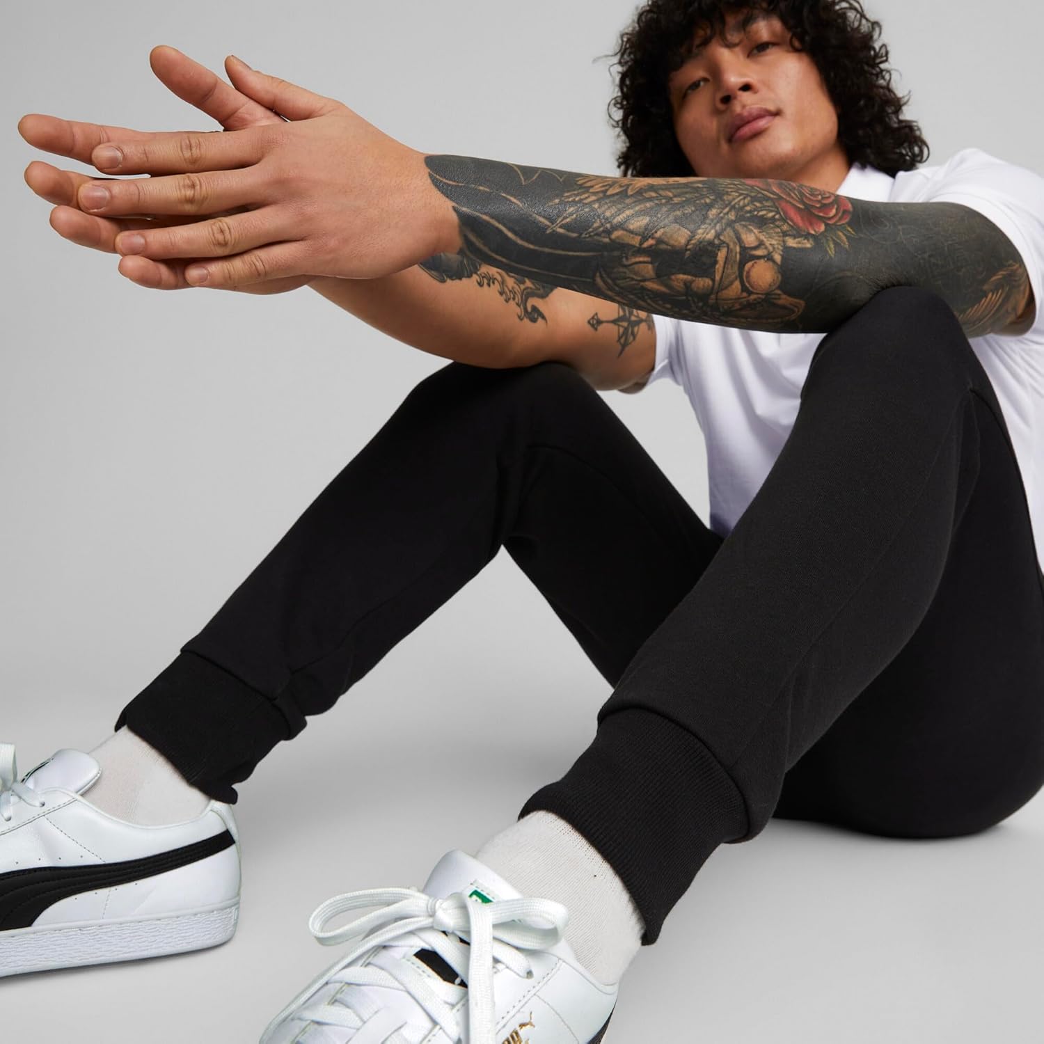 PUMA herr Stickade byxor Ess logo byxor Tr Cl