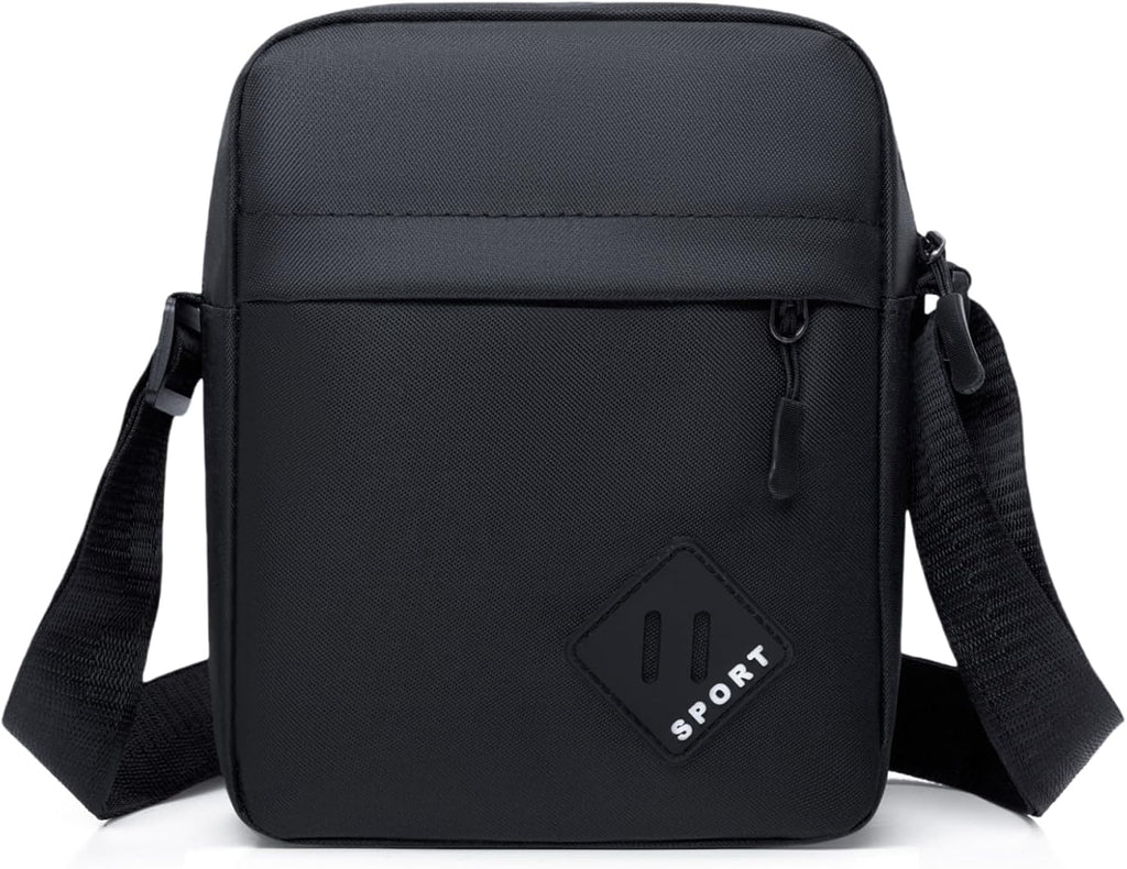 Aucuu Axelväska för män, Oxford Crossbody väska, vattentät liten sidoväska för män, ledig handväska, messengerväska med dragkedja och justerbar rem, lätt bröstväska för daglig användning, arbete