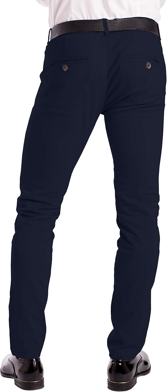 Herr stretch chinos designer slim fit jeans byxa bomull spandex botten