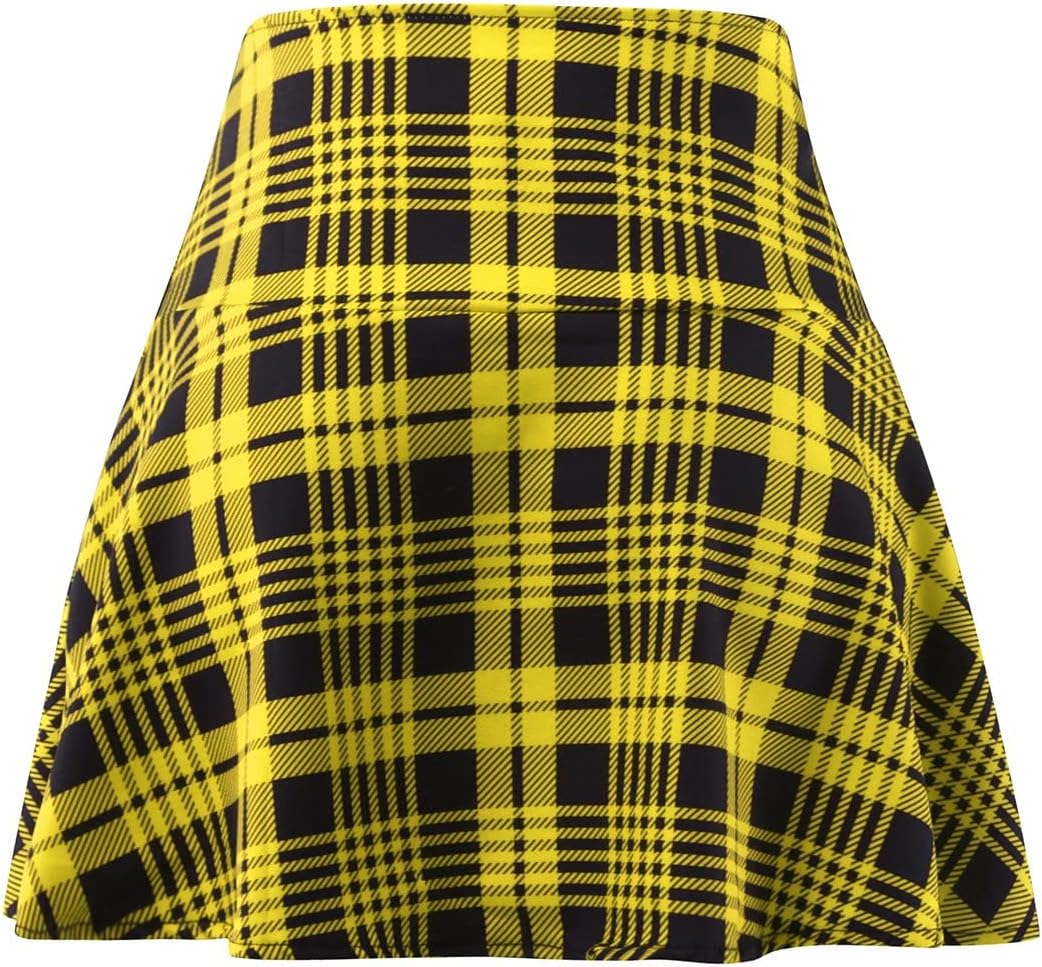 Leather Skirt plus Size Women Fashion Sexy Casual Lattice Printing A-line Mini Skirt Plaid Skirts
