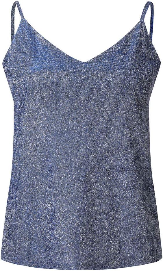 Glittertopp damer party guld, crop top elegant damer festlig tank topp sexig glitter axelbandstopp spaghetti blustoppar ärmlösa linne v-ringad väst basic topp lös topp