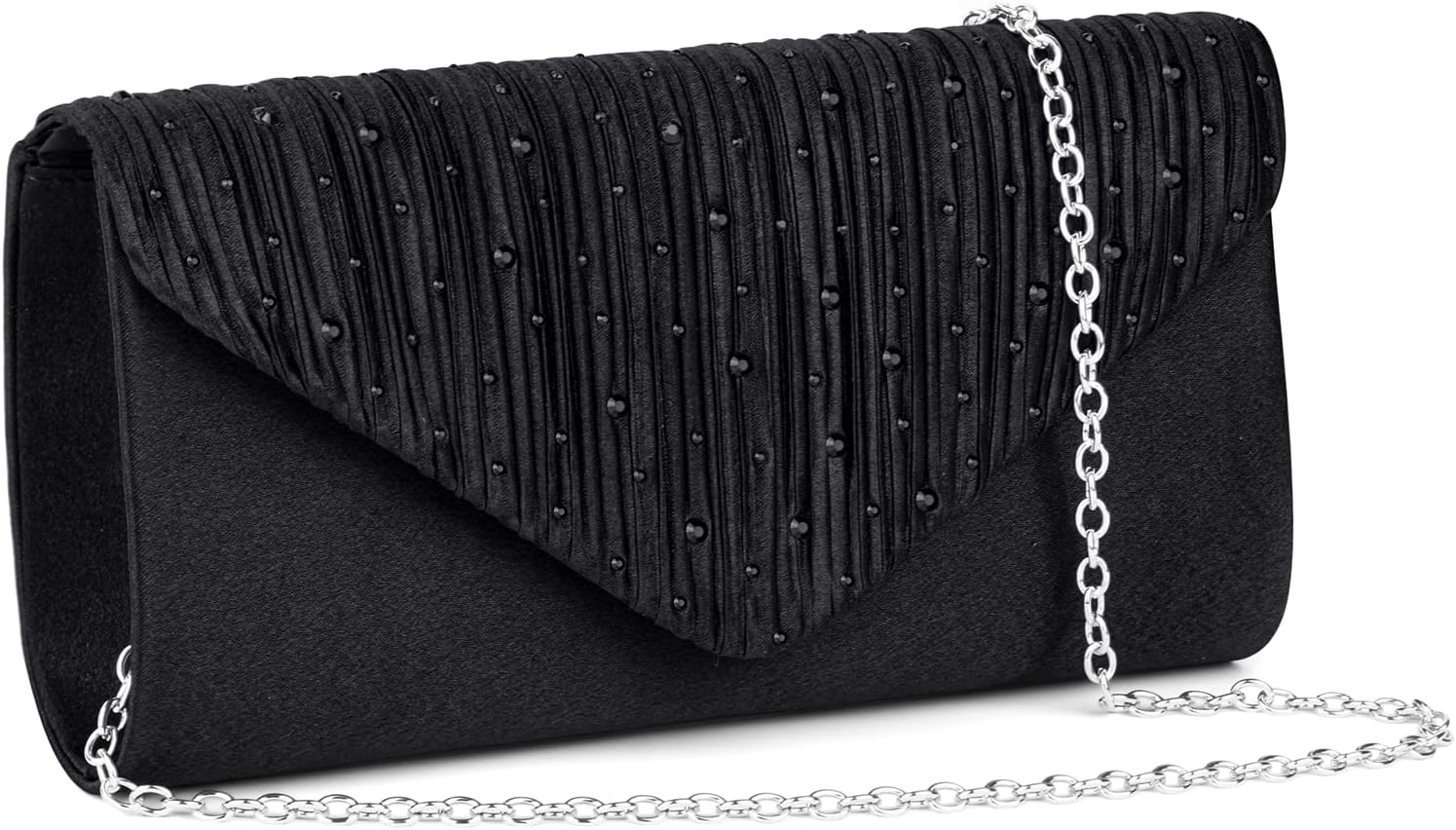 OSDUE kuvertväska för kvinnor, glitter, kuvert, kuvertväska med avtagbar kedjerem, eleganta paljetter, aftonväska för bröllop, brud, bal, cocktailparty, aftonväska för damer, Glitter fyrkantig