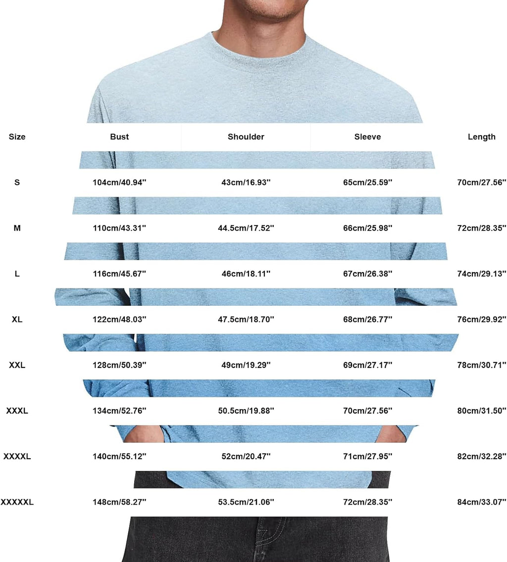 Herr långärmad t-shirt tonad färg rund hals lätt vardaglig pullover topp